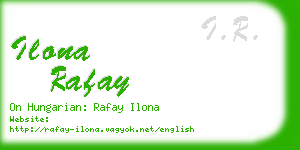 ilona rafay business card